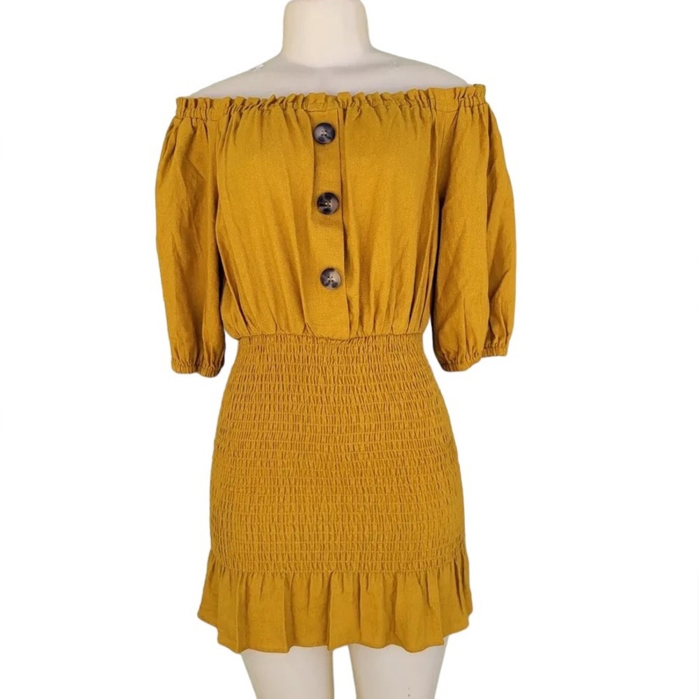 👗👠CLOSET CLEAROUT!! 👗👠ZARA  Rustic Yellow Mustard Puffed Sleeve